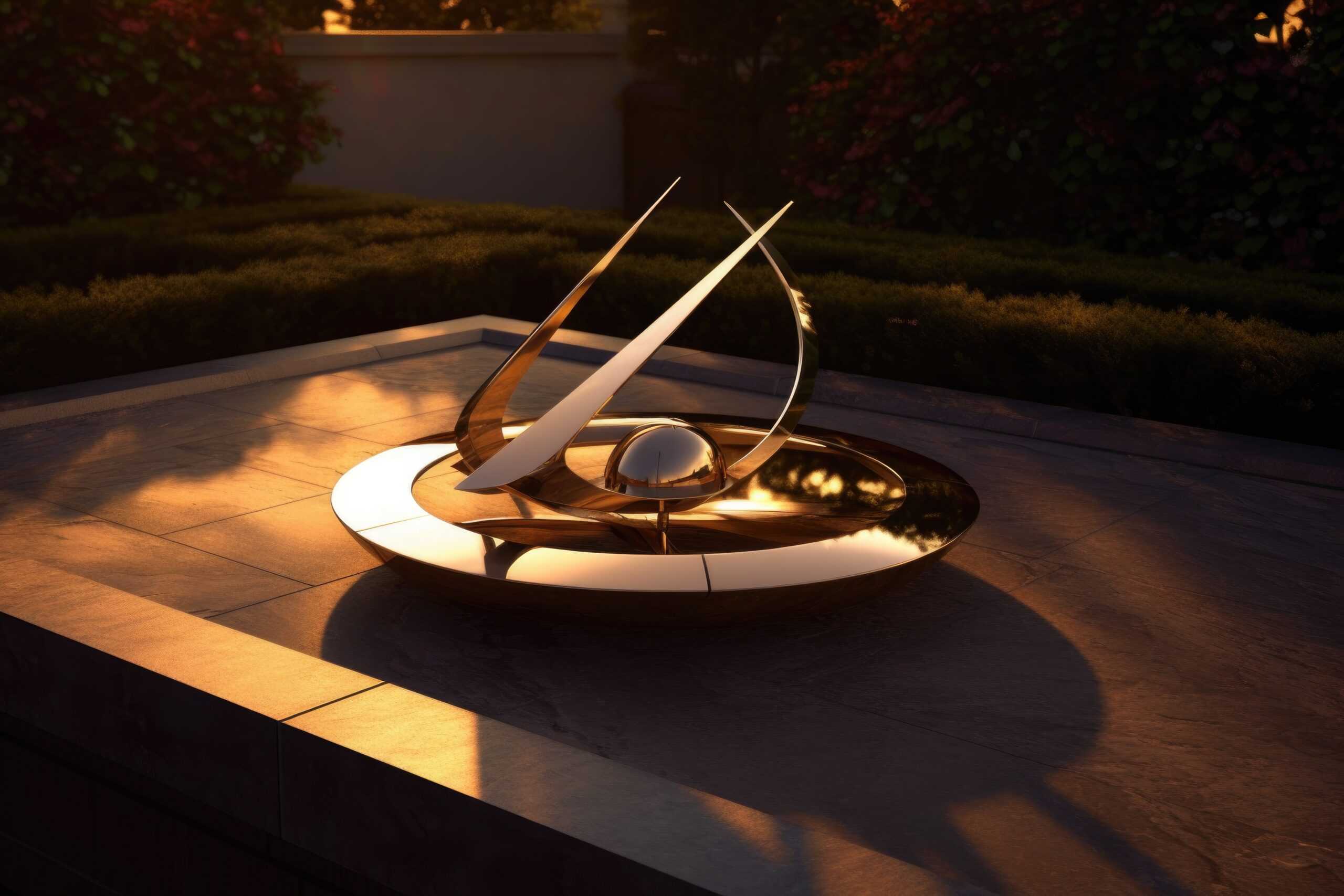 sundial with a unique futuristic design, created with generative ai